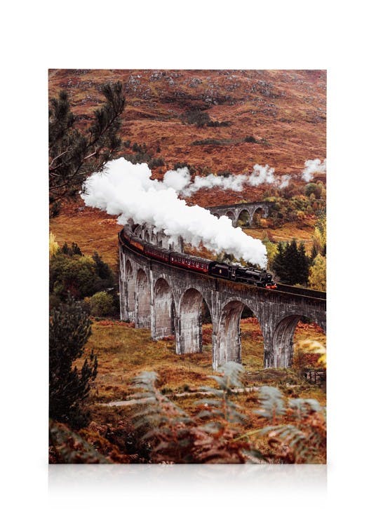 Glenfinnan Viaduct Canvas (30x40 cm - Fotolijst Zwart) - Poster Store
