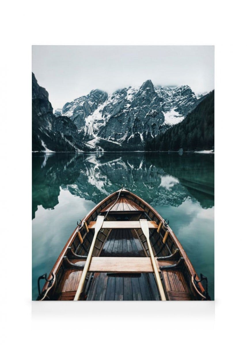 Canvas Prints - Wooden Boat Canvas print (70x100 cm - Oak Frame) - Poster Store