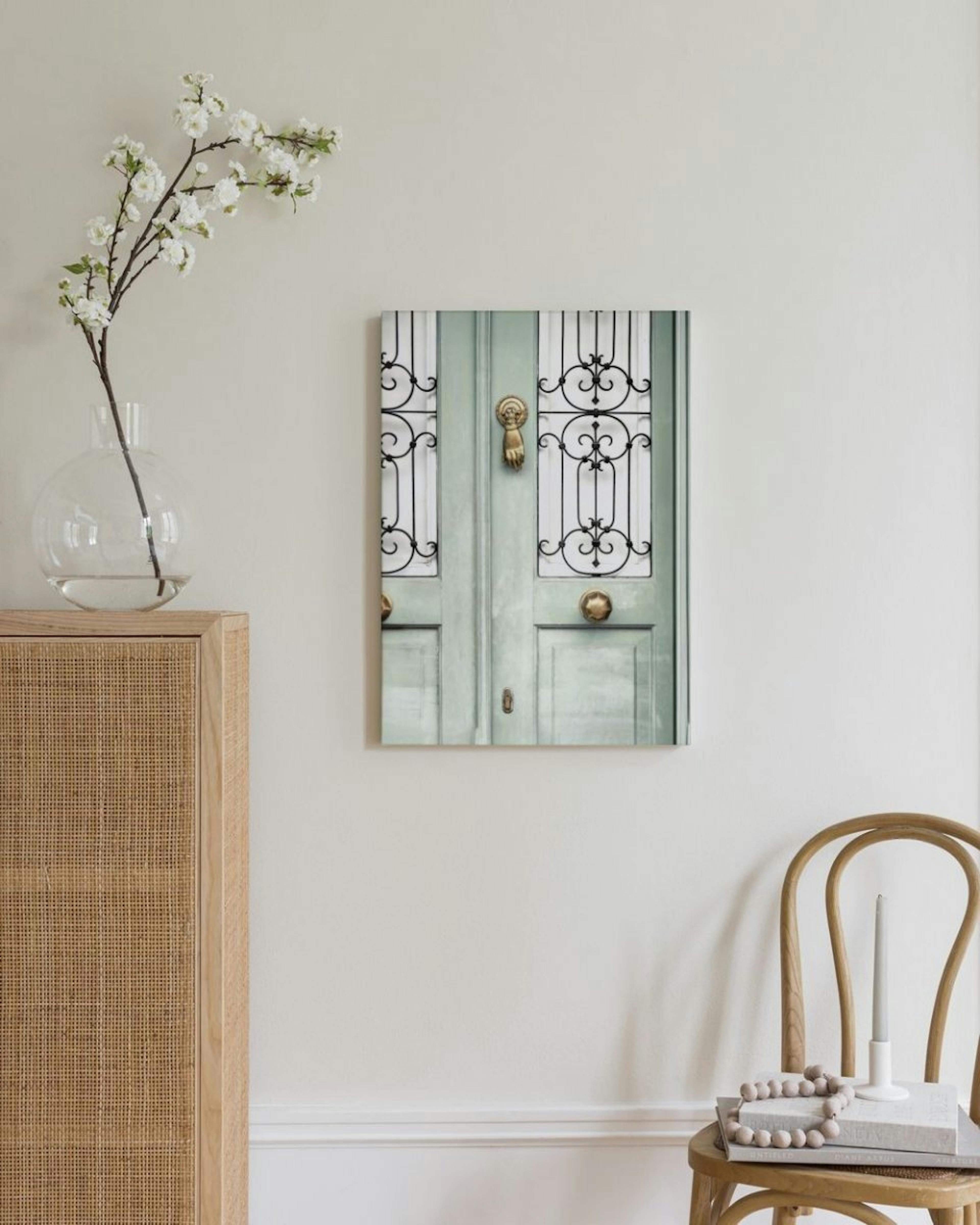 Light Green Door Canvas Print thumbnail