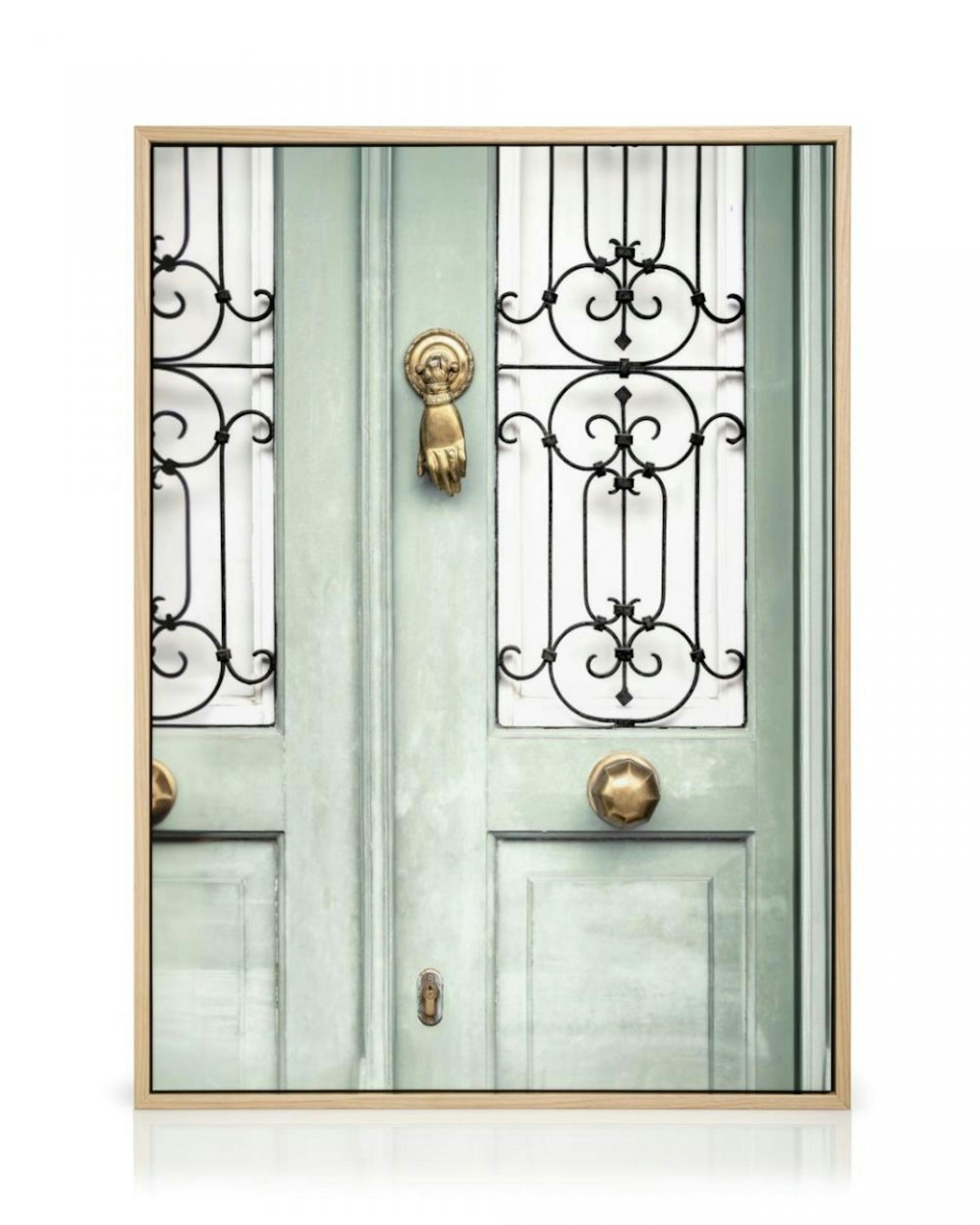 Light Green Door Canvas print thumbnail