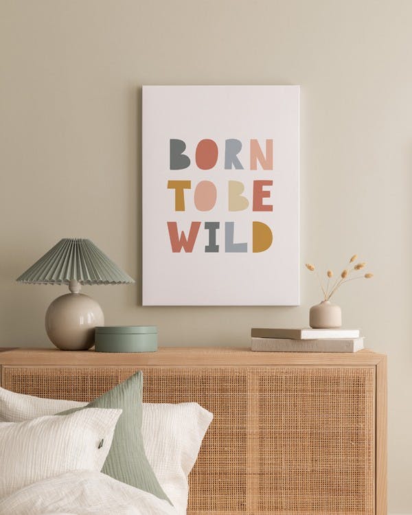 Canvas Prints - Born to be Wild Canvas print (50x70 cm - Oak Frame) - Poster Store