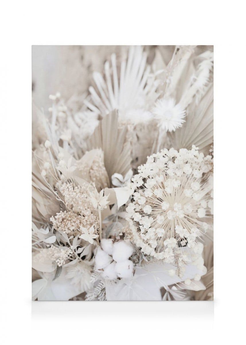 Dried Bouquet Stampa su tela (30x40 cm - Cornice in nero) - Poster Store