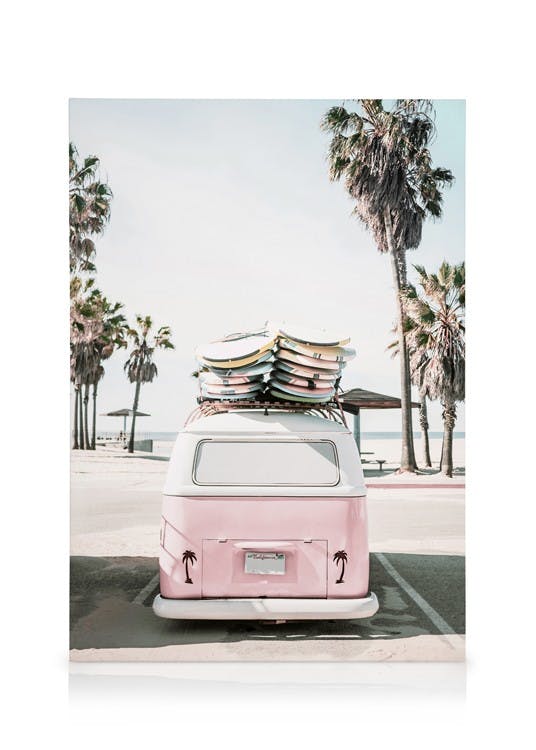 Canvastavlor - Surf Van Kalifornien Canvastavla (30x40 cm) - Poster Store