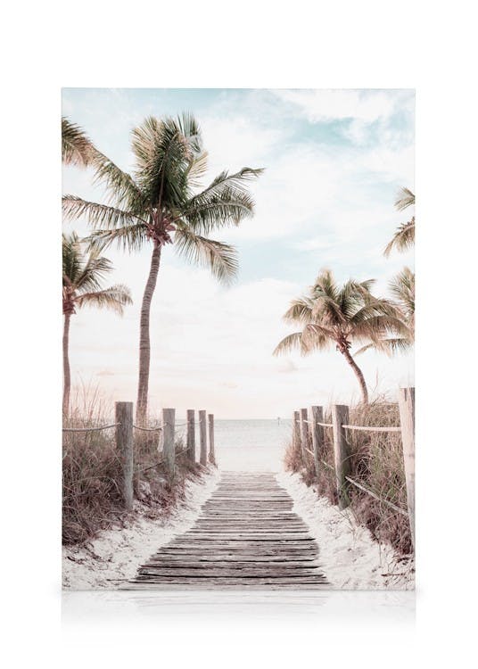 Canvas Prints - Sunrise Path Canvas print (30x40 cm - Oak Frame) - Poster Store