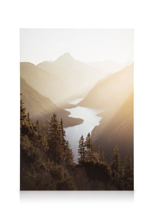 Obraz Magiczne Jezioro (50x70 cm - Czarna ramka) - Poster Store