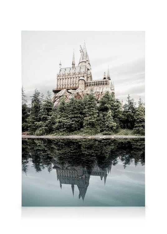 Château de la Magie Toile (30x40 cm - Cadre noir) - Poster Store