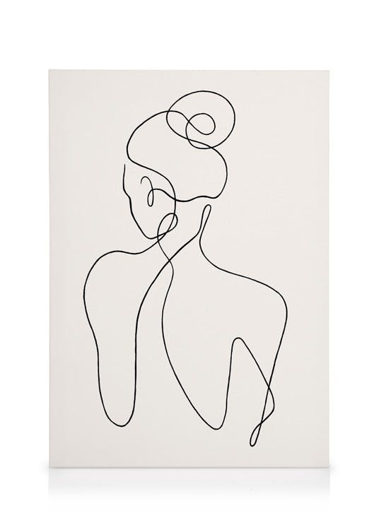 One Line Art No 1 Canvas (50x70 cm) - Poster Store