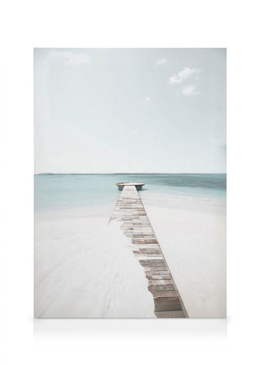 Canvas Prints - Jetty by Ocean Canvas print (30x40 cm - Oak Frame) - Poster Store
