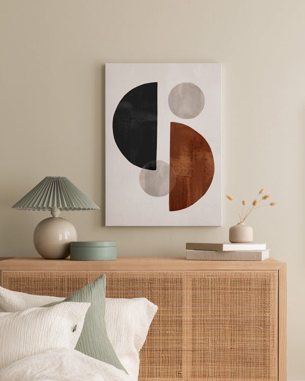 Canvas Prints - Graphic Shapes No2 Canvas print (70x100 cm - Black Frame) - Poster Store