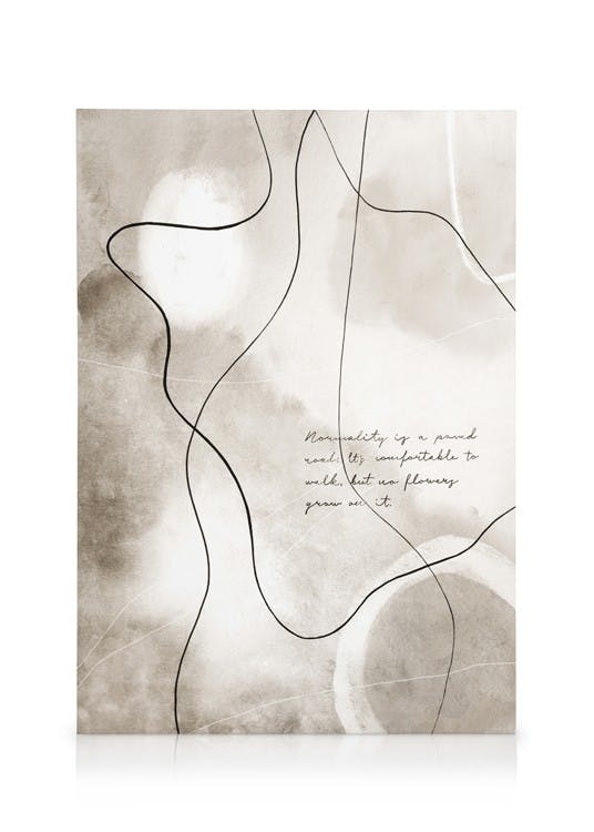 Arte abstracto No1 Lienzo (30x40 cm - Marco de negro) - Poster Store