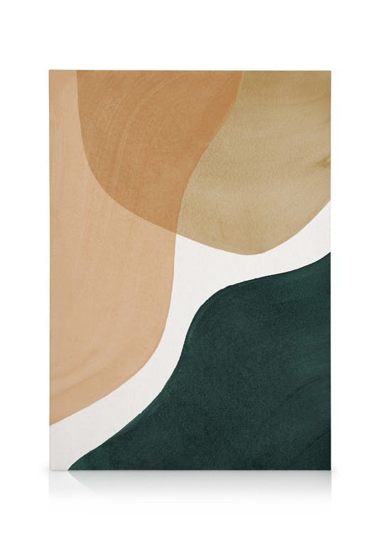 Aquarelle Abstraite Toile (30x40 cm - Cadre de chêne) - Poster Store