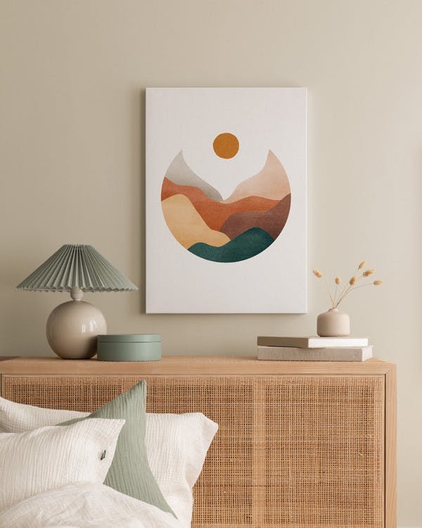 Canvas Prints - Earth Sphere Canvas print (30x40 cm - Black Frame) - Poster Store