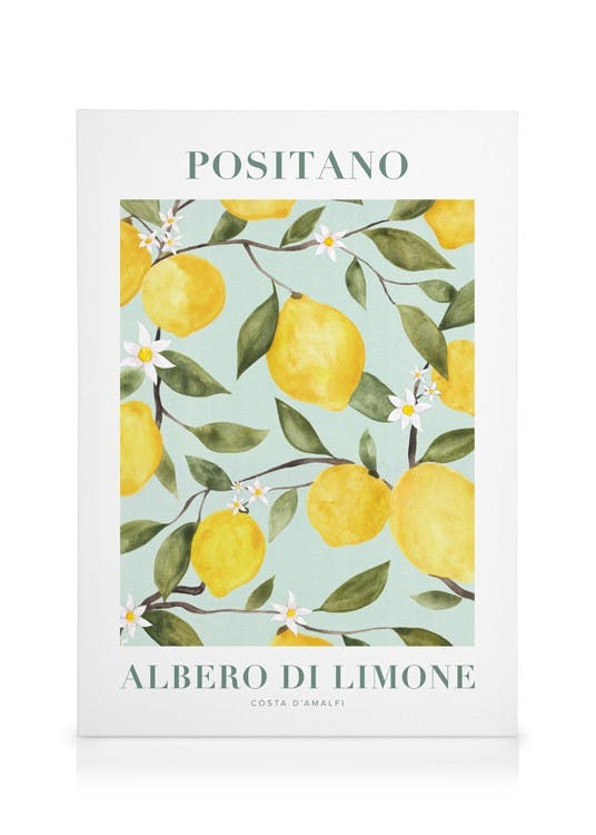 Canvastavlor - Positano Citroner Canvastavla (50 x 70 cm - Ekram) - Poster Store