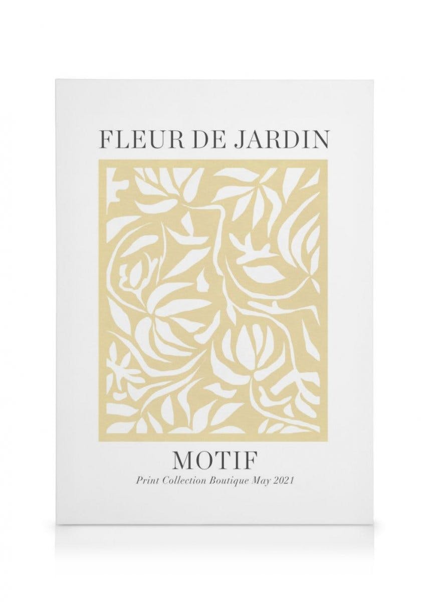 Fleur de Jardin Canvas Print (70x100 cm - Black Frame) - Poster Store
