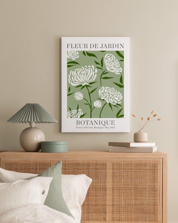 Canvas Prints - Fleur de Jardin Botanique Canvas print (30x40 cm - Black Frame) - Poster Store