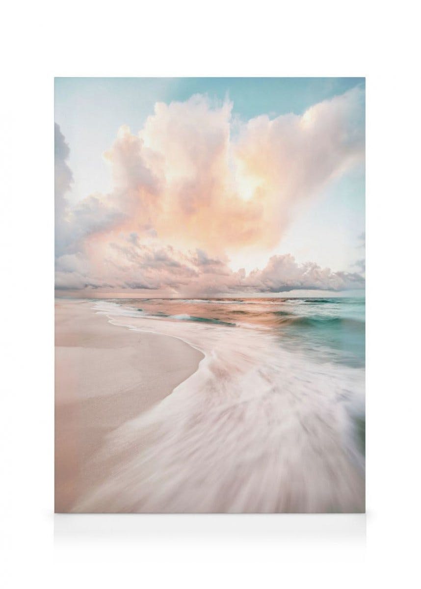 Zonsondergang Strand Canvas (30x40 cm) - Poster Store