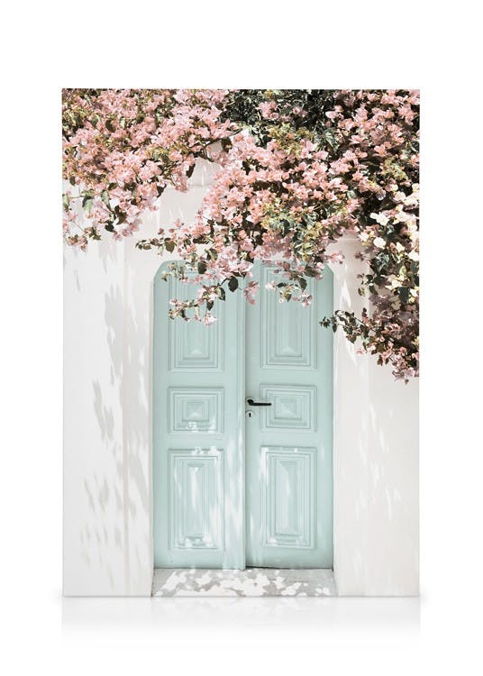 Canvas Prints - Pink Flower Door Canvas print (30x40 cm) - Poster Store