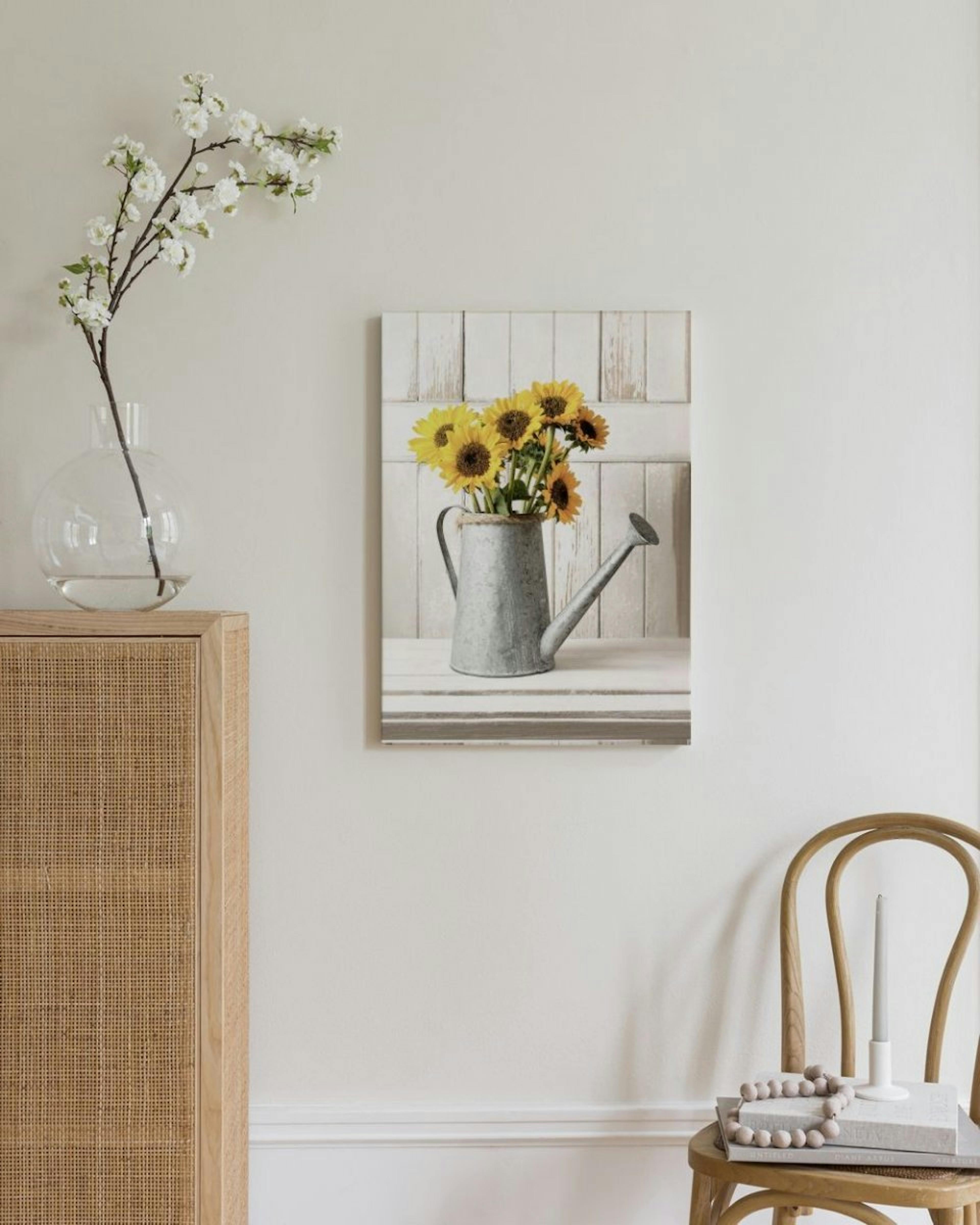 Sunflower Vase Canvas Print thumbnail