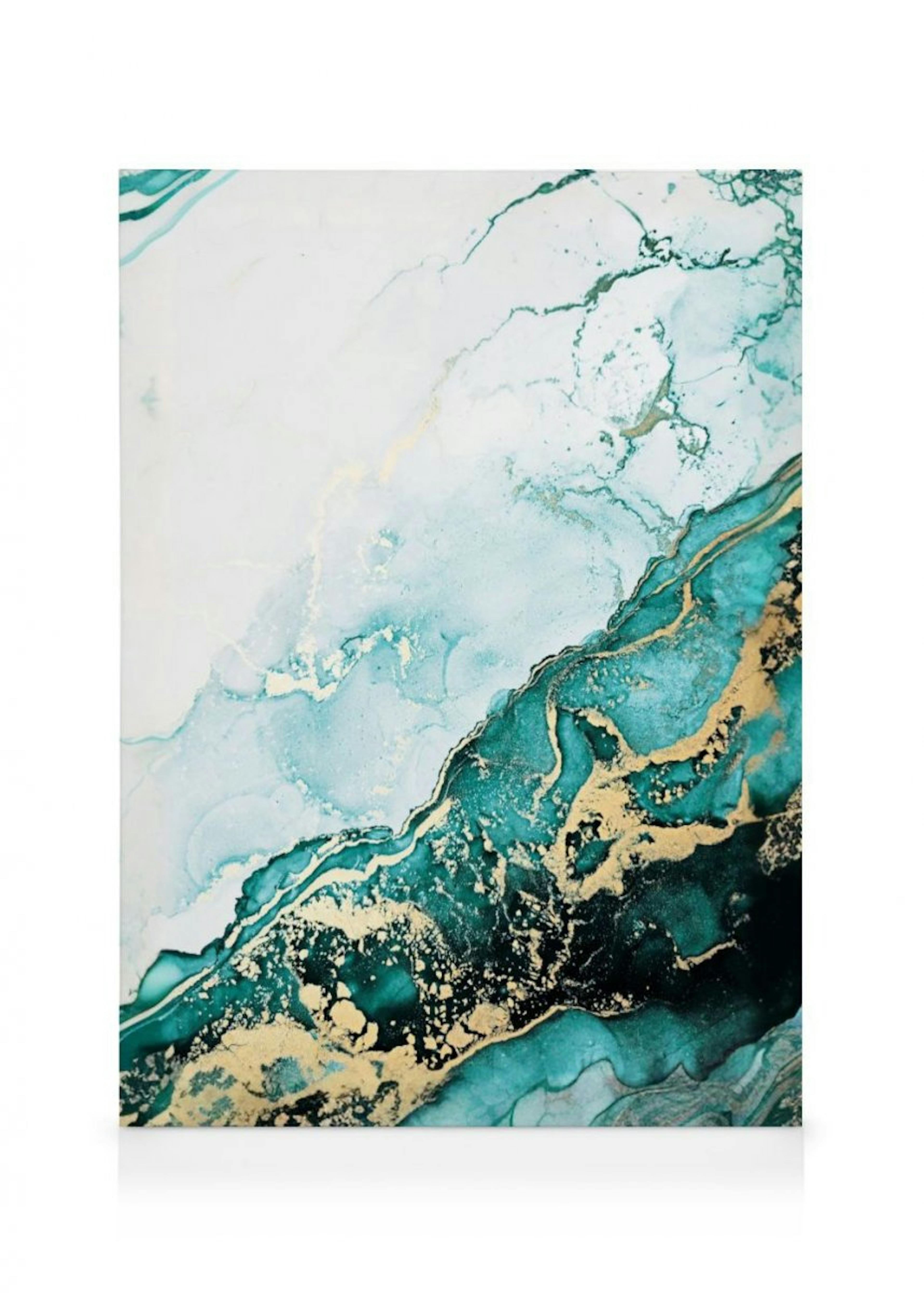 Turquoise Gold No1 Canvas Print thumbnail