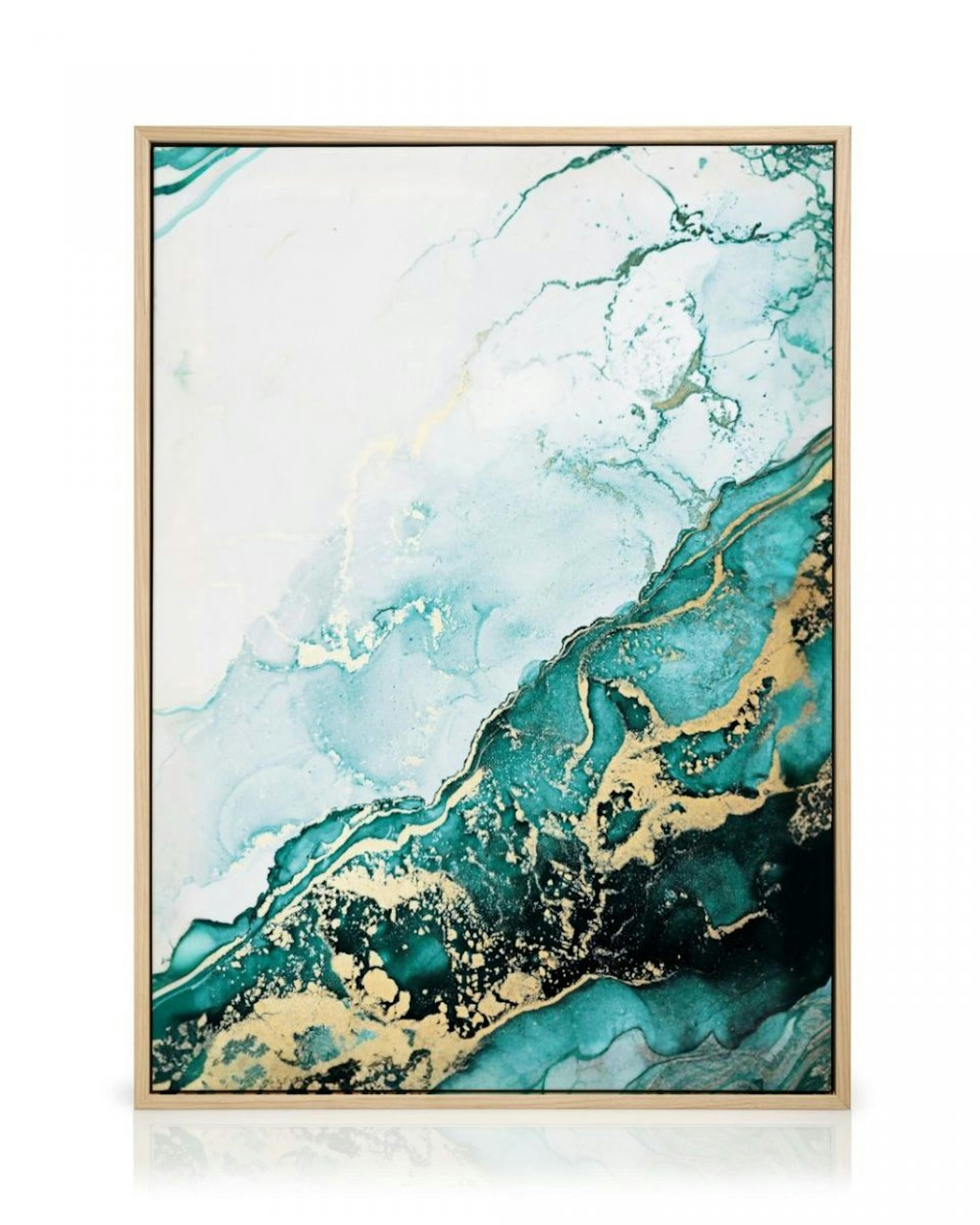 Turquoise Gold No1 Canvas Print thumbnail