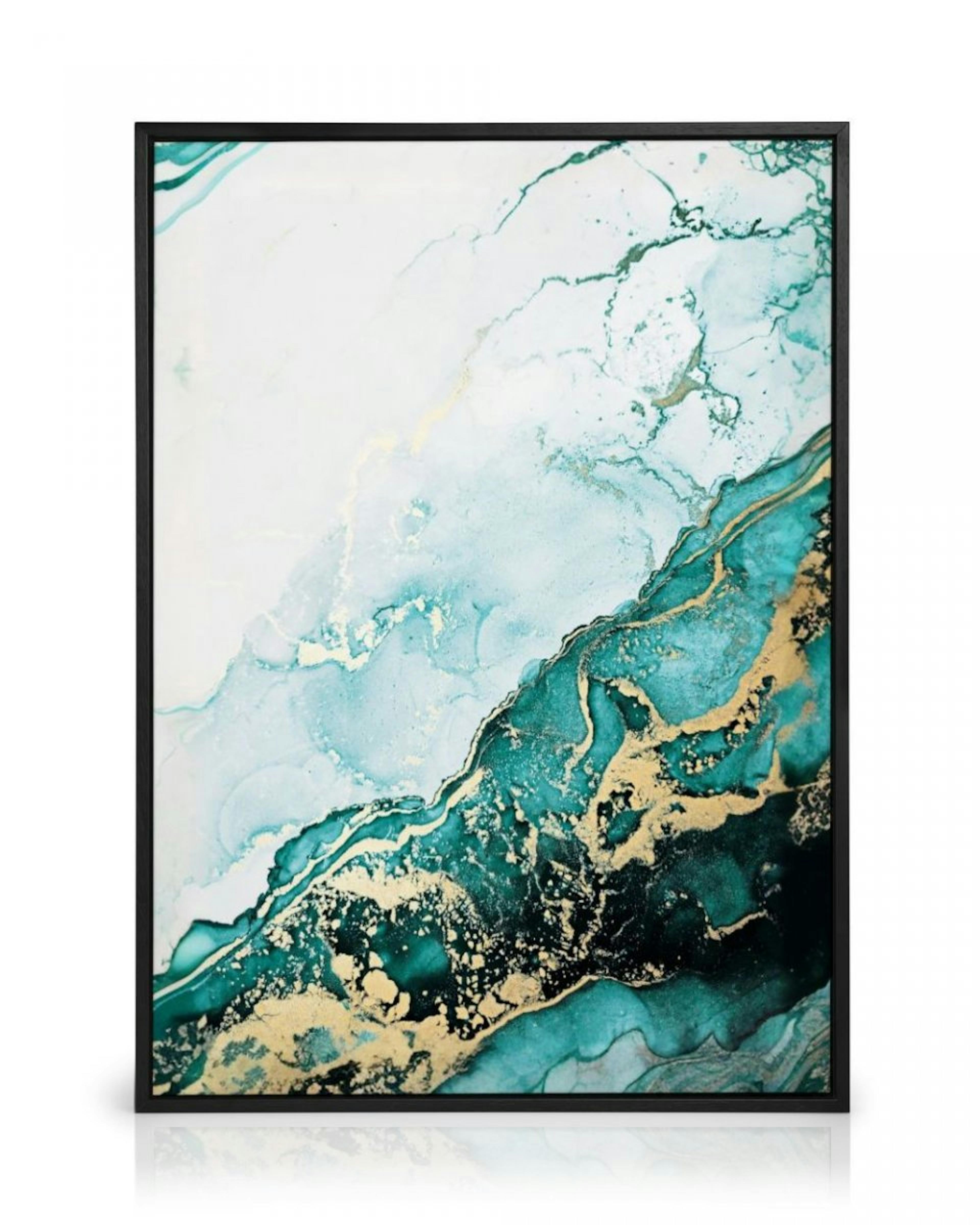 Turquoise Gold No1 Canvas Print thumbnail