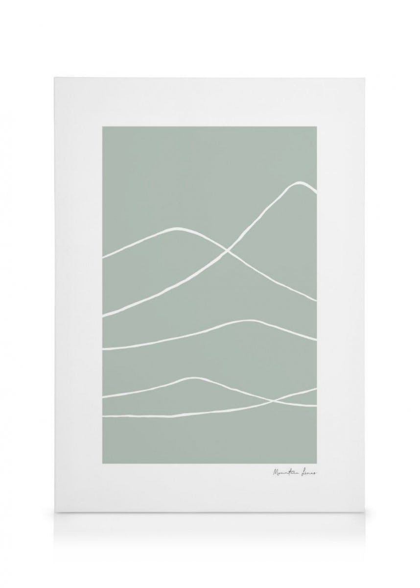Canvastavlor - Mountain Lines canvastavla (50x70 cm) - Poster Store