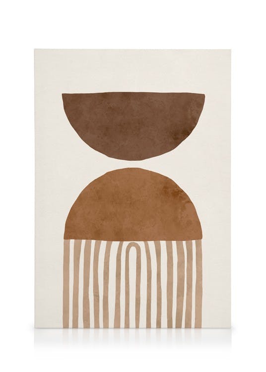Arches brunes No1 Toile (30x40 cm - Cadre noir) - Poster Store
