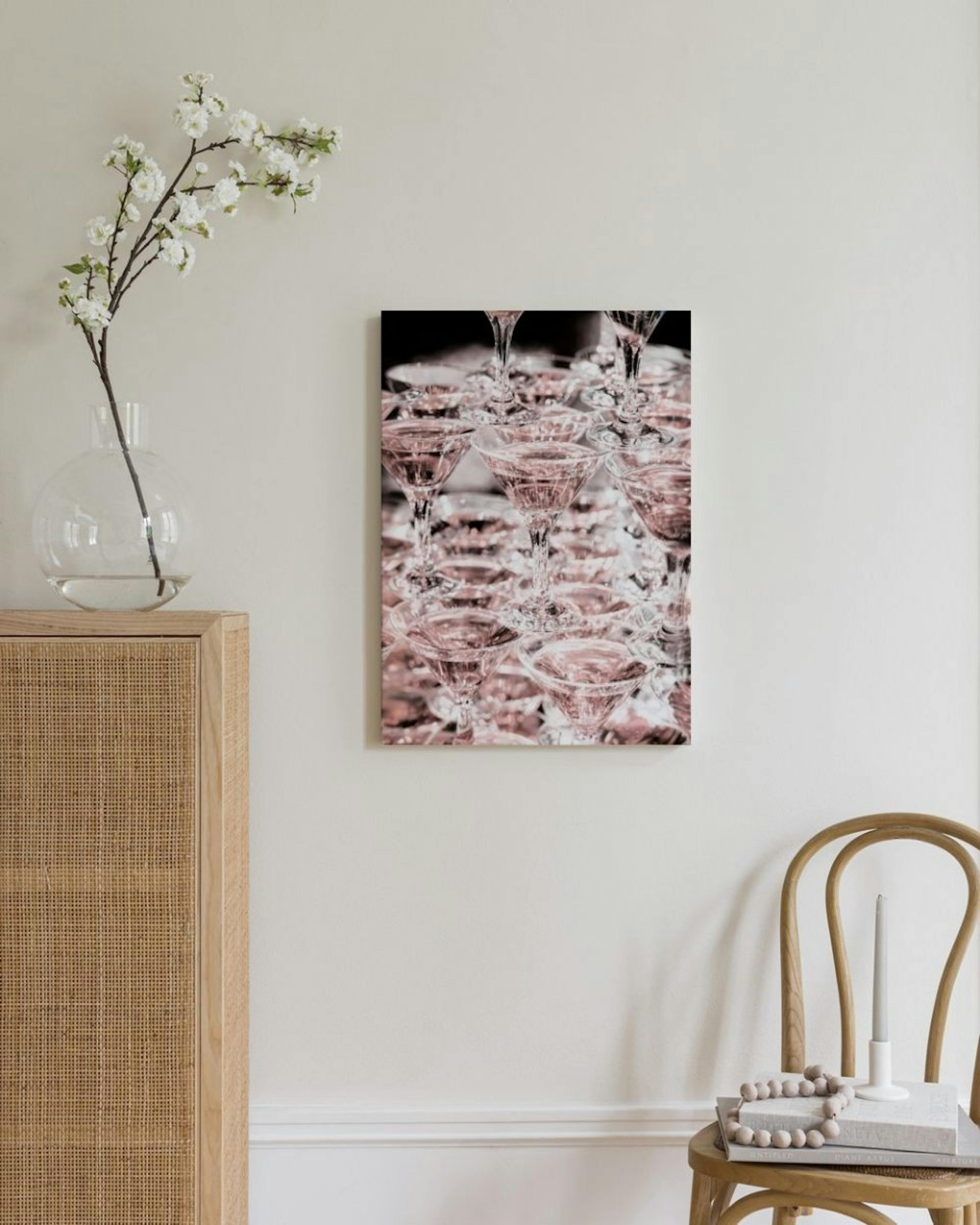 Pink Champagne Canvas Print thumbnail