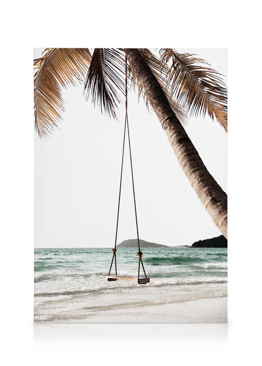 Palmboom Schommel Canvas (30x40 cm) - Poster Store