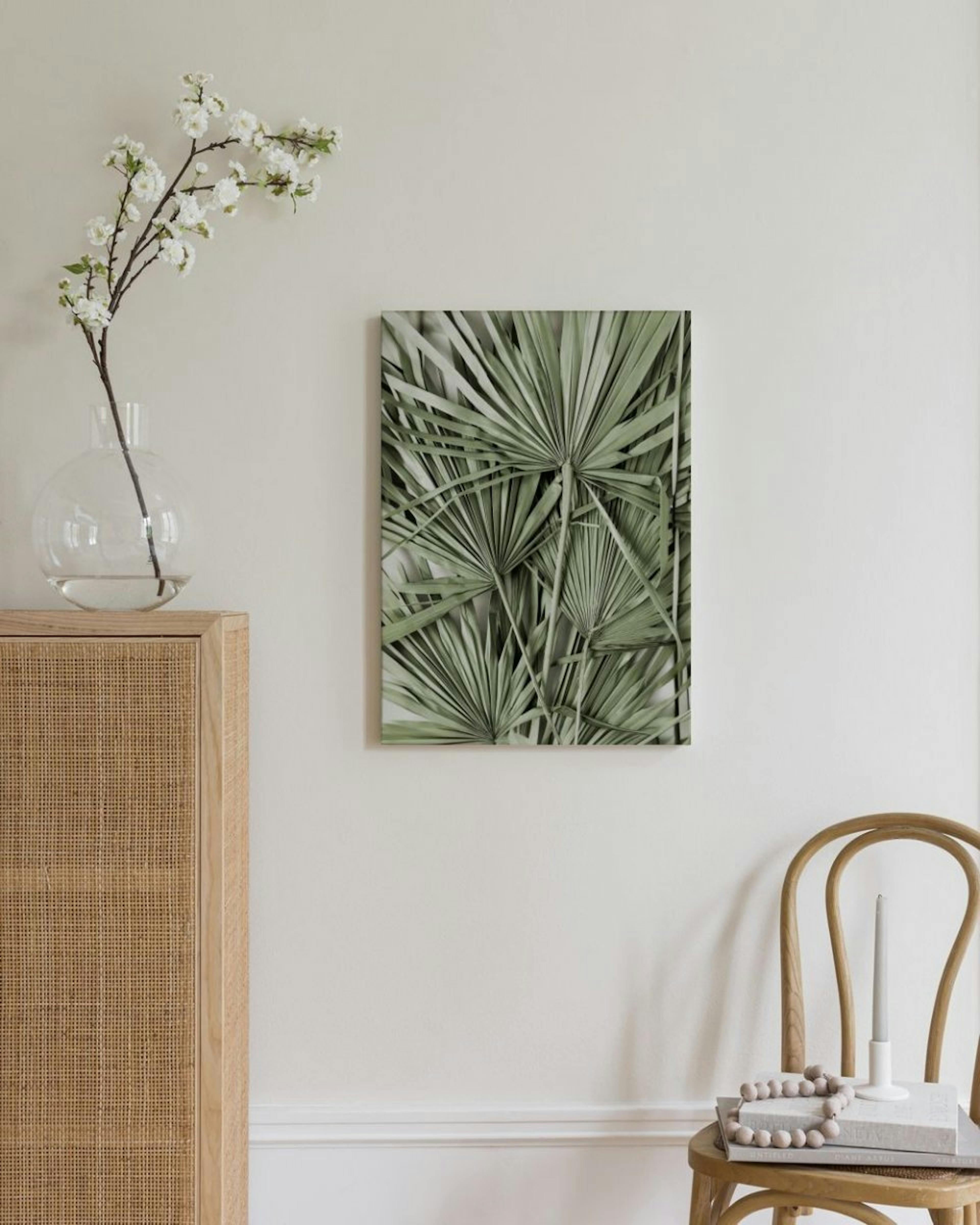 Green Tropical Leaves Canvas Print thumbnail