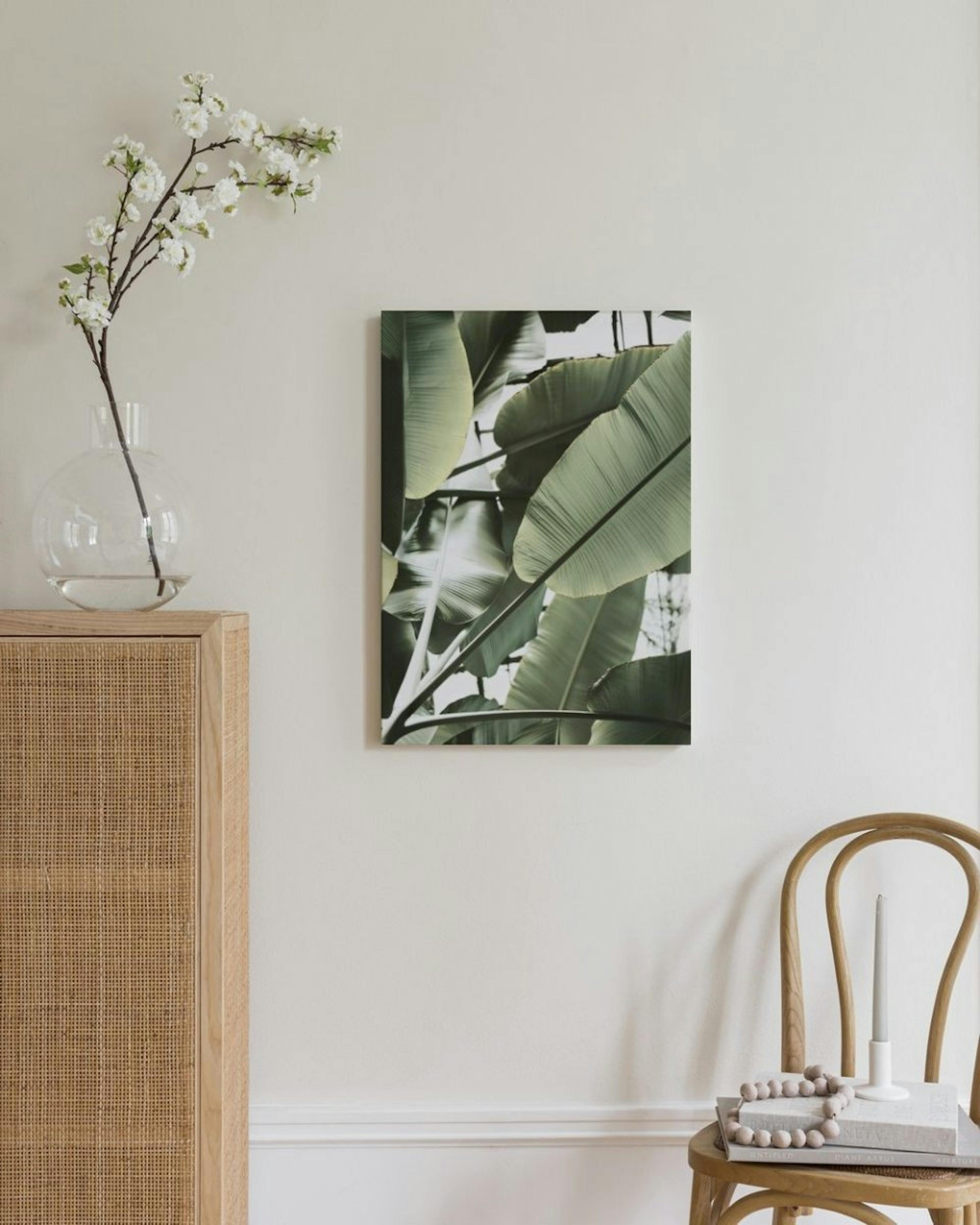 Banana Leaves Closeup Canvas print thumbnail