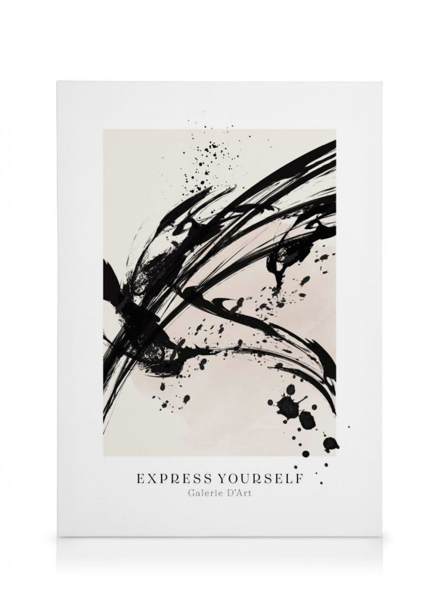 Wyraź Siebie Obraz na płótnie (50x70 cm - Czarna ramka) - Poster Store