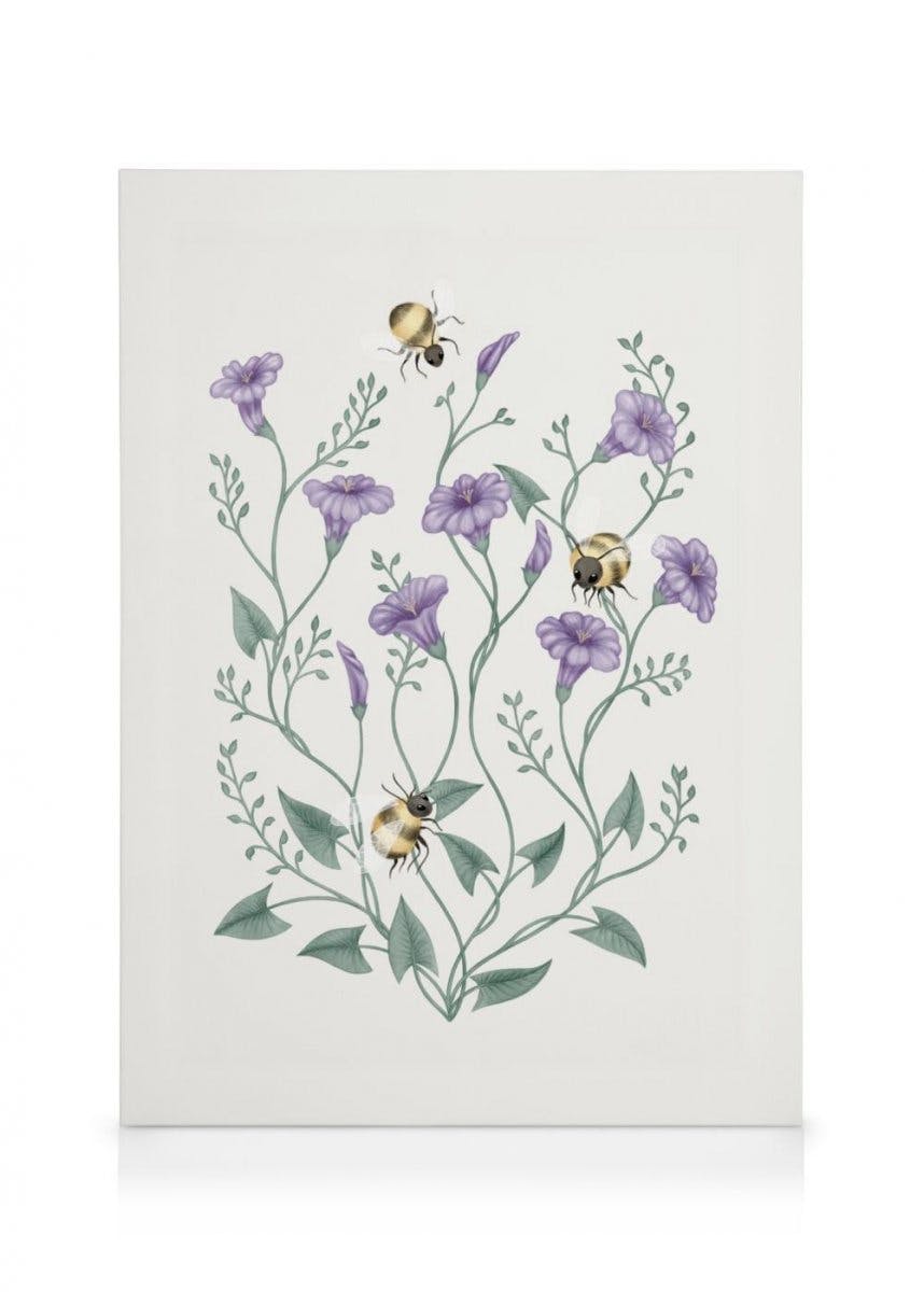 Leinwandbilder - Bumblebee Flower Leinwandbild (70x100 cm) - Poster Store