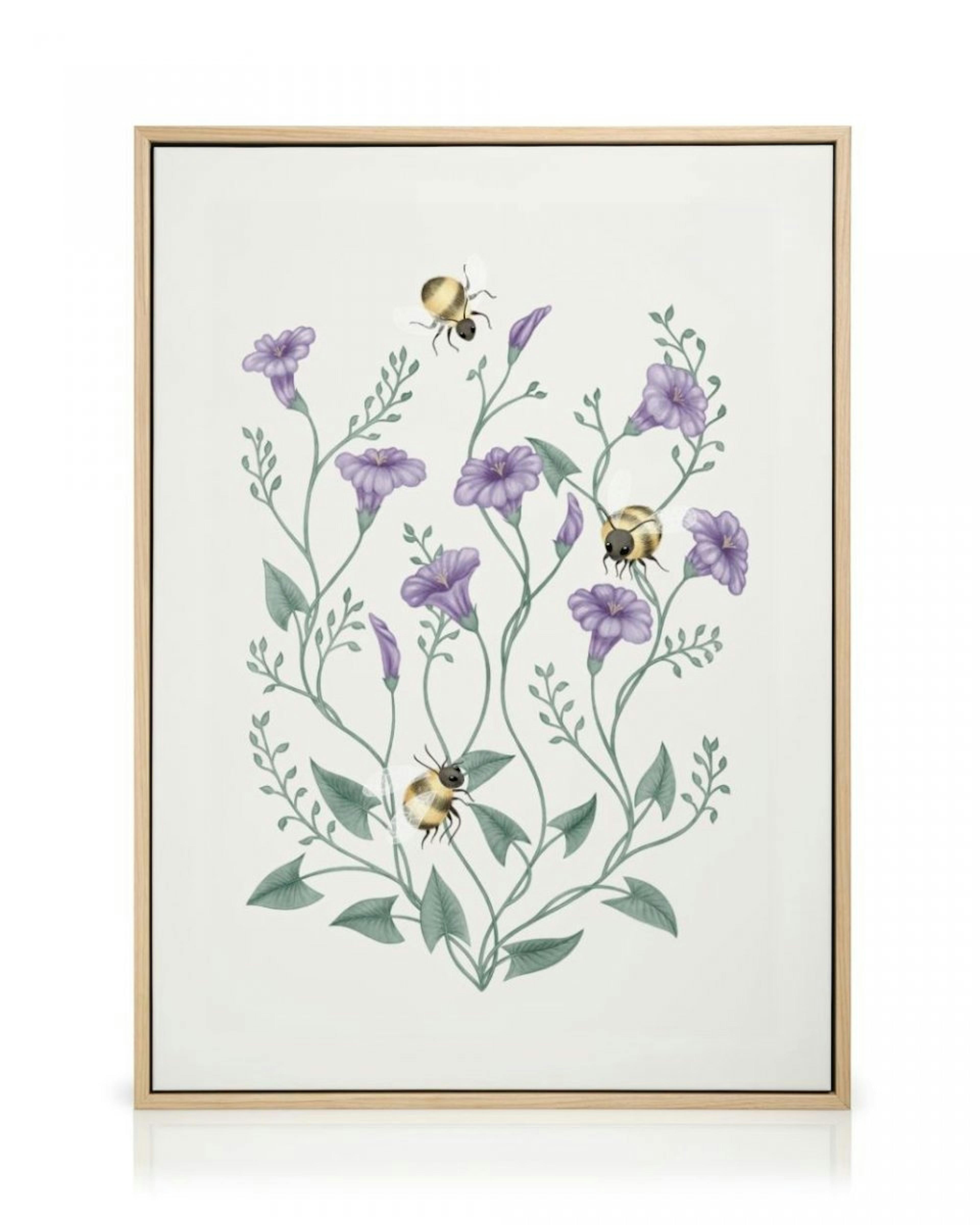 Bumblebee Flower Canvas Print thumbnail