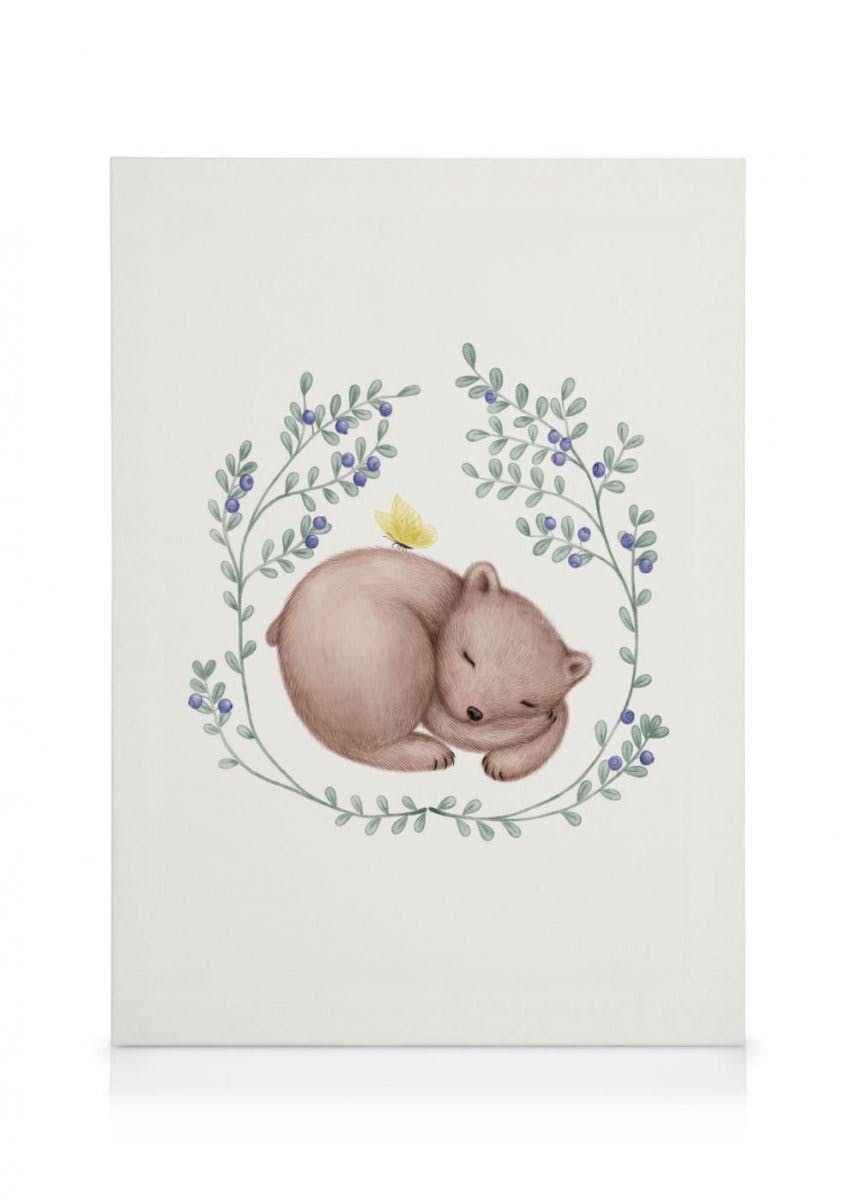 Canvas Prints - Sleeping Bear Canvas print (50x70 cm - Oak Frame) - Poster Store