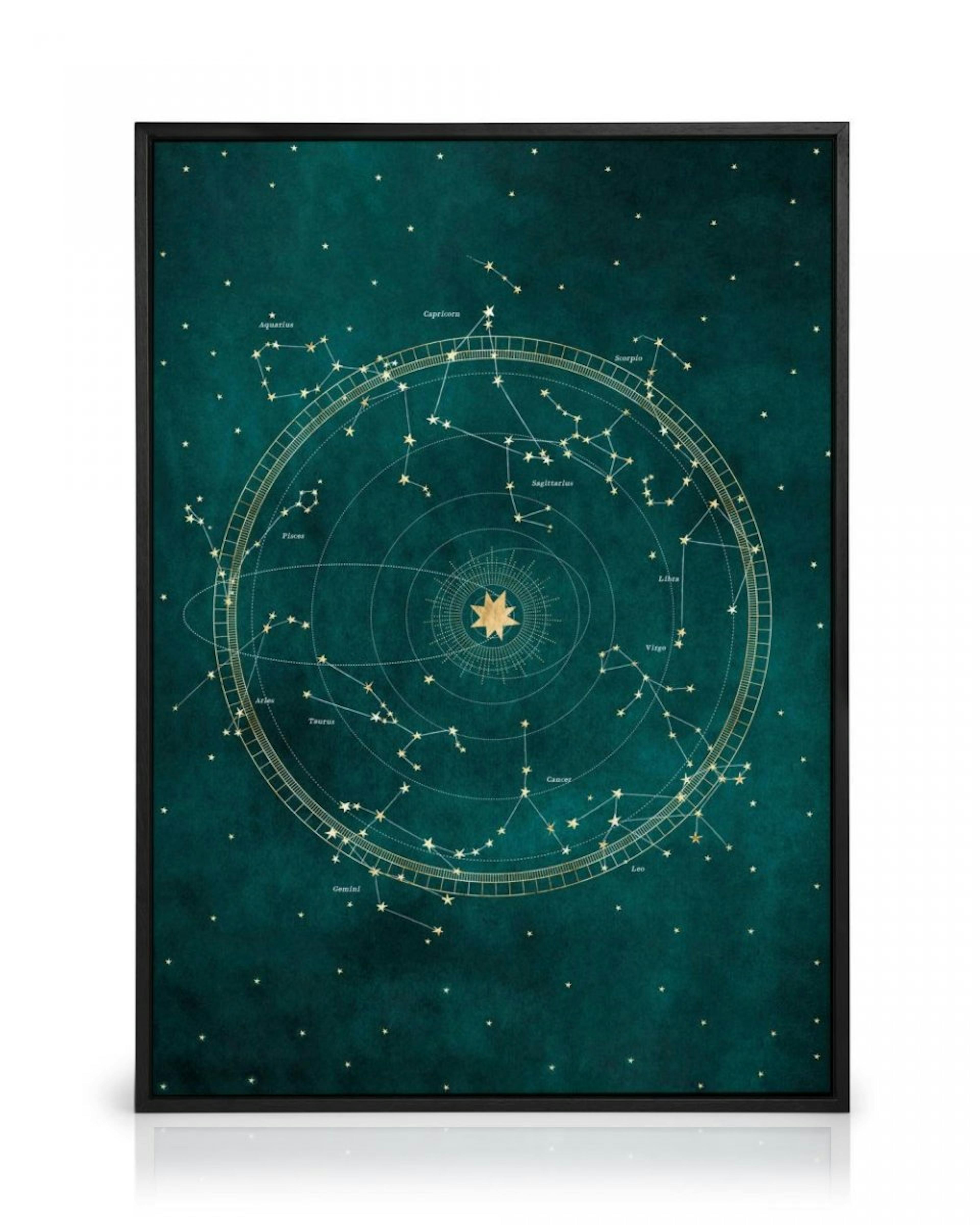 Zodiac Sign Map Canvas print thumbnail