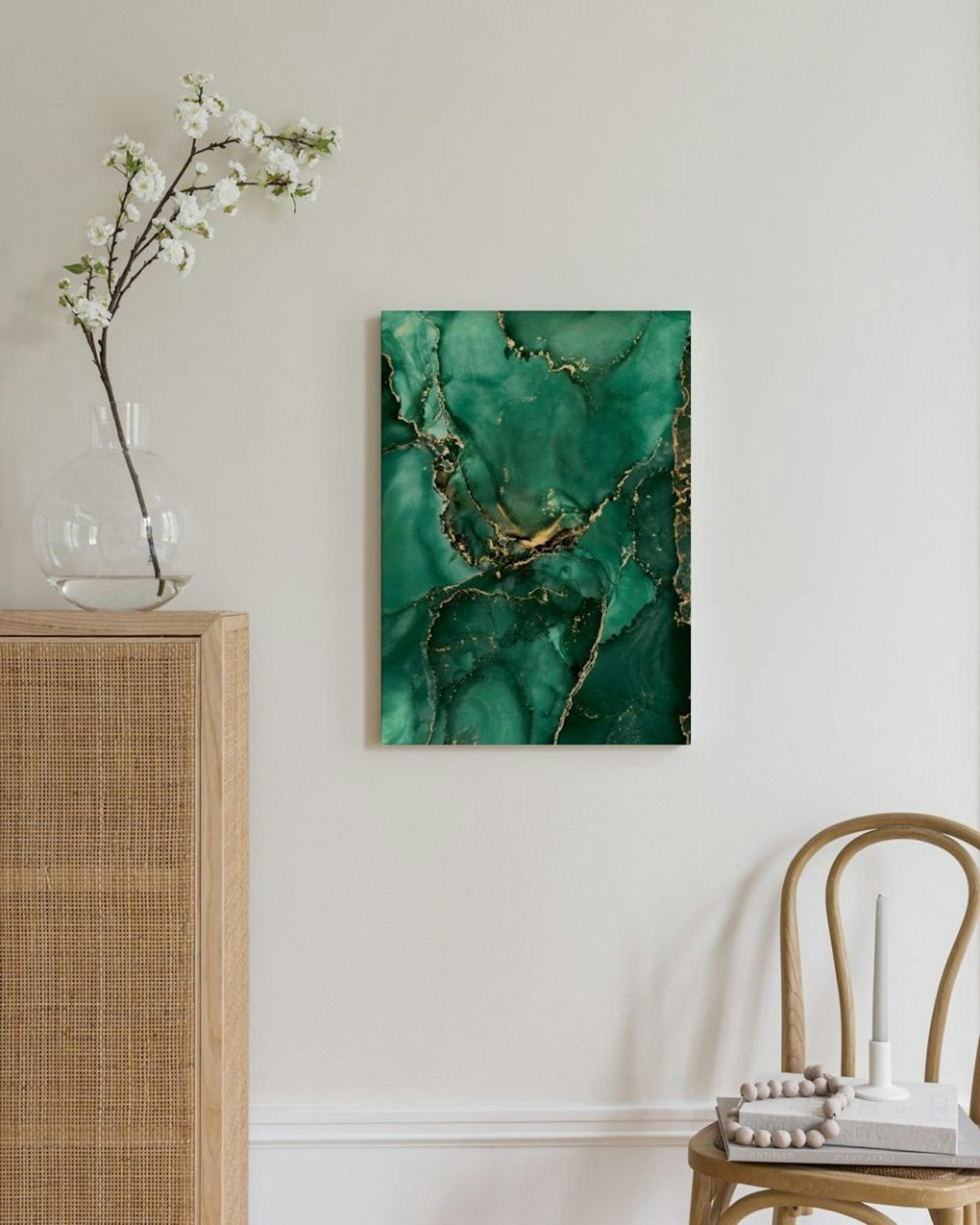 Green Marble No2 Canvas Print thumbnail