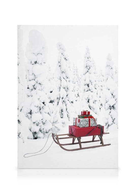 Christmas Sleigh Canvas print (50x70 cm - Black Frame) - Poster Store High Quality Picture Frames