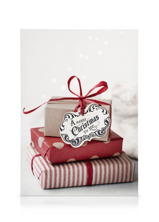 Canvas Prints - Pile of Presents Canvas print (50x70 cm - Oak Frame) - Poster Store
