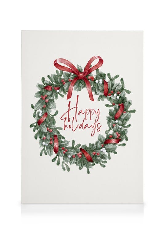 Canvas Prints - Happy Holidays Canvas print (30x40 cm - Oak Frame) - Poster Store