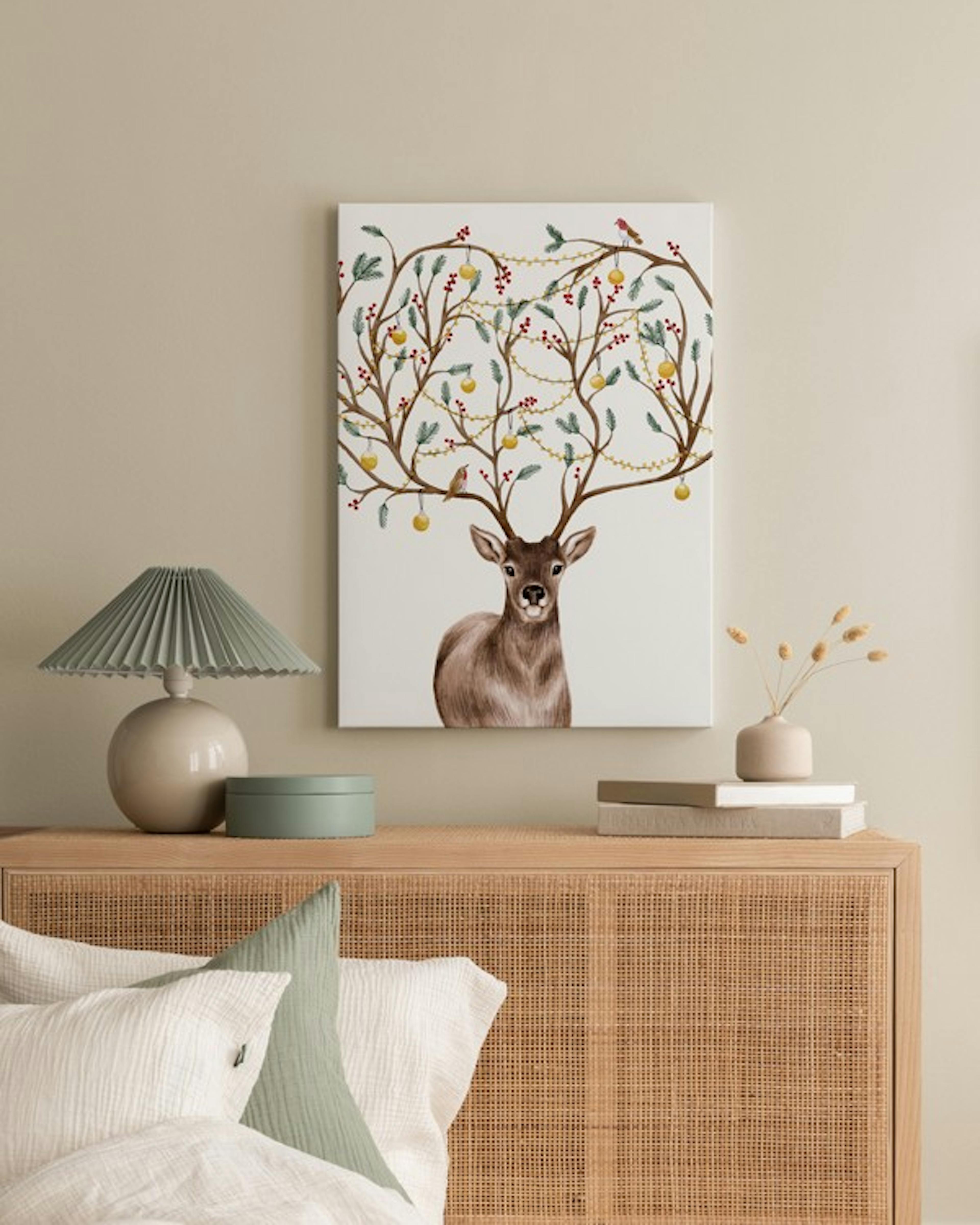 Decorated Deer Obraz na plátně thumbnail