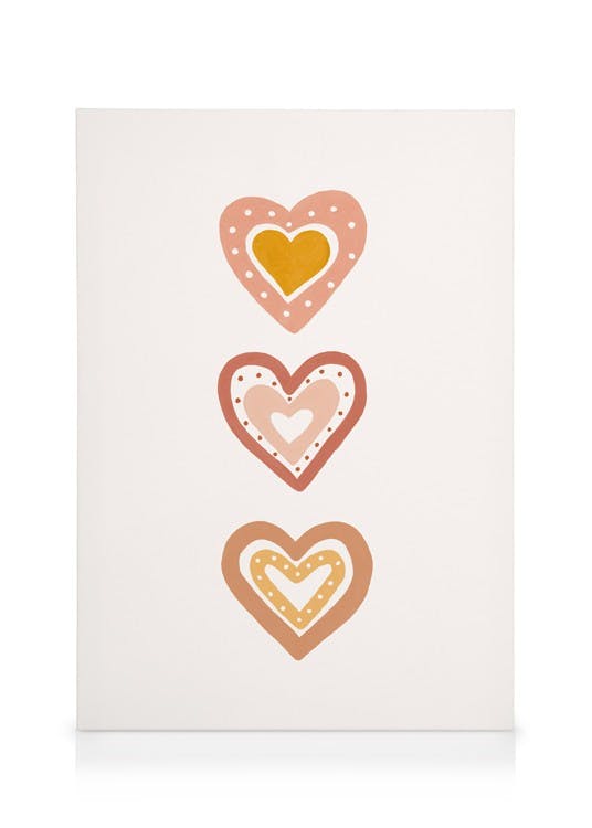 Hartjes Canvas (50x70 cm - Fotokaders Eiken) - Poster Store