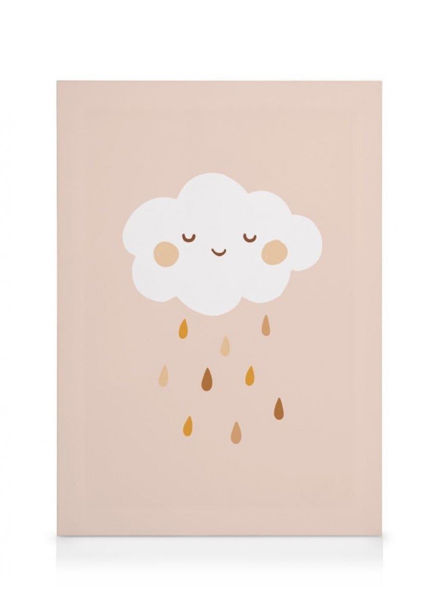 Canvas Prints - Smiling Cloud Canvas print (50x70 cm - Oak Frame) - Poster Store