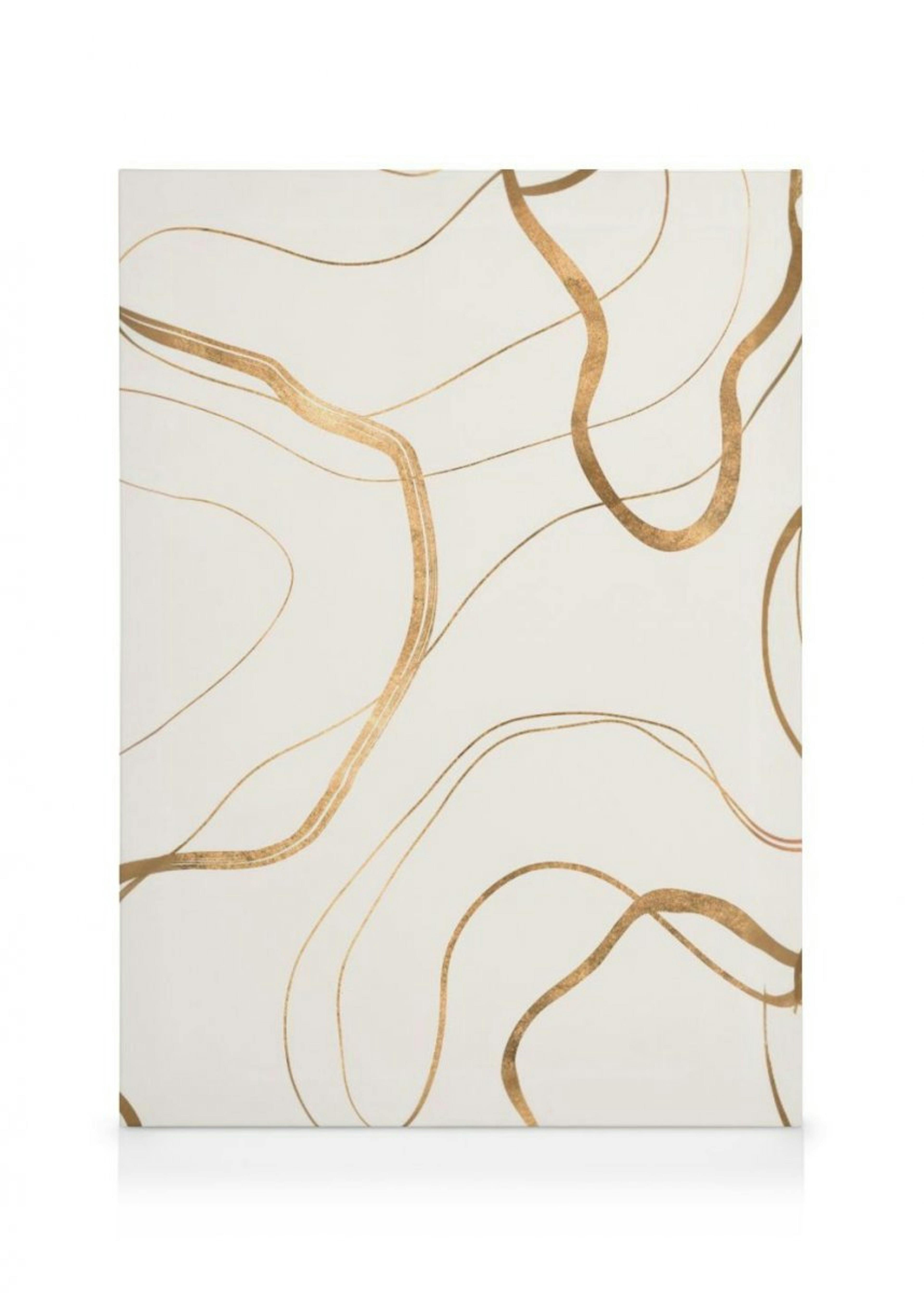 Golden Abstract Lines Canvas Print thumbnail