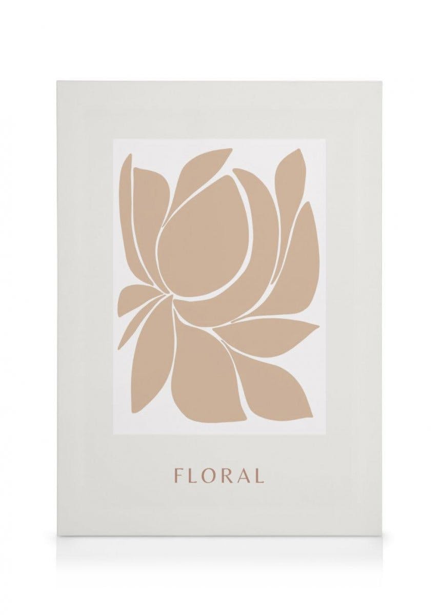 Floral No2 Stampa su tela (30x40 cm - Cornice in rovere) - Poster Store