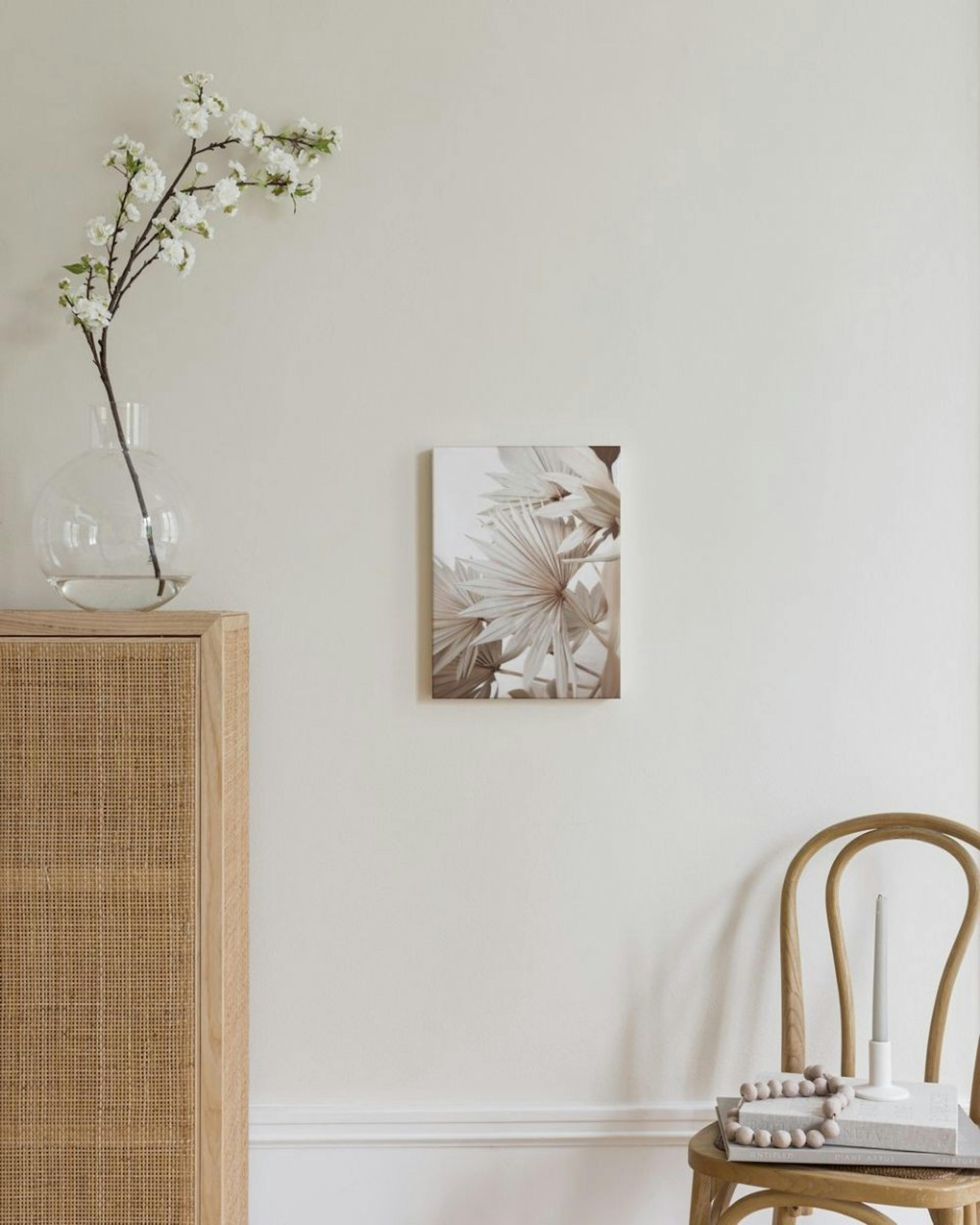 Beige Palm No1 Canvas print thumbnail