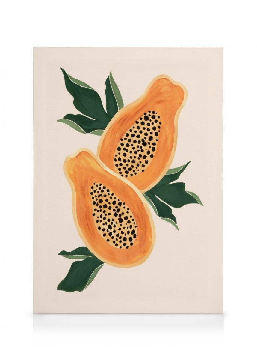 Canvas Prints - Sweet Papaya Canvas print (30x40 cm - Black Frame) - Poster Store