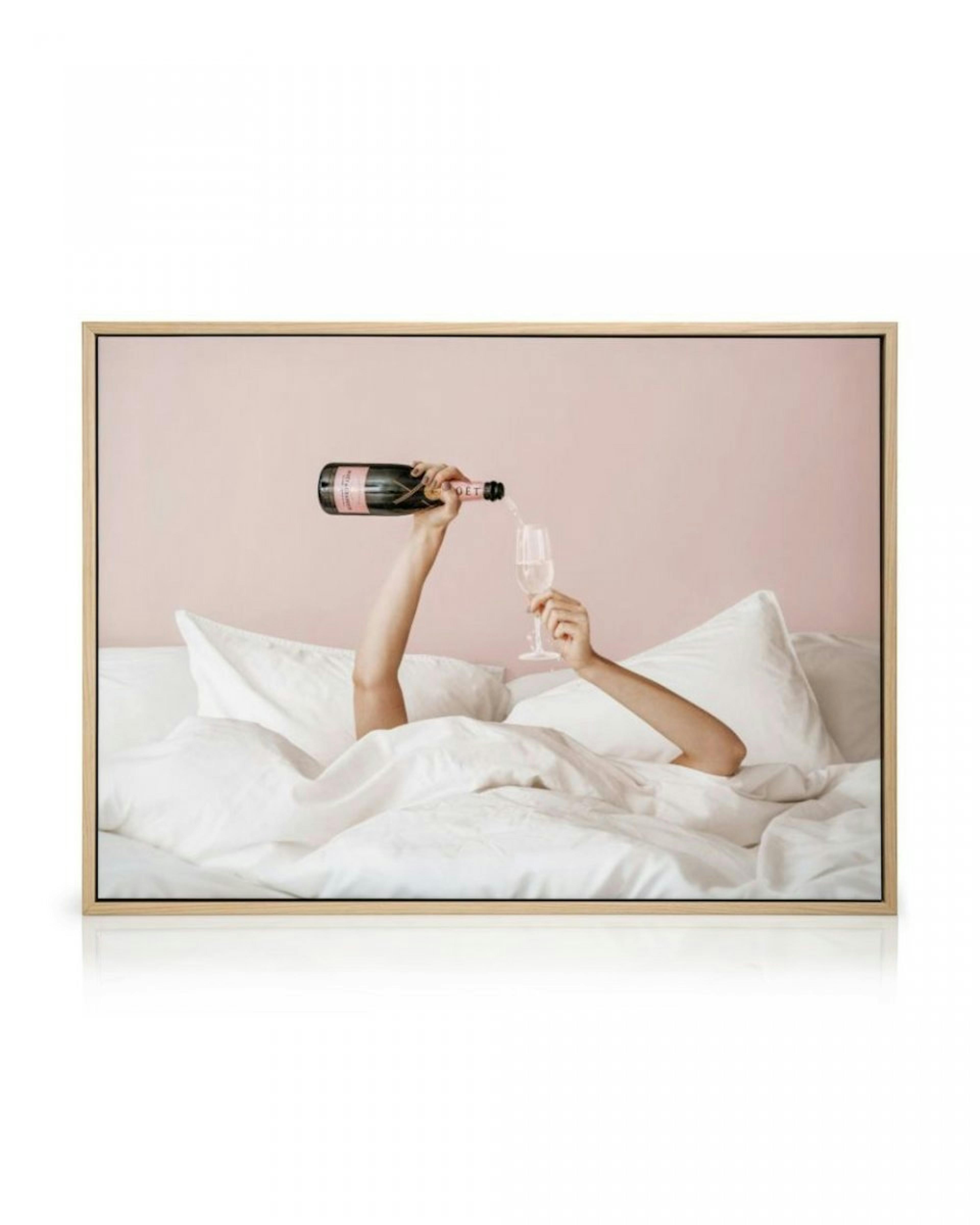 Champagne in Bed Canvas Print thumbnail