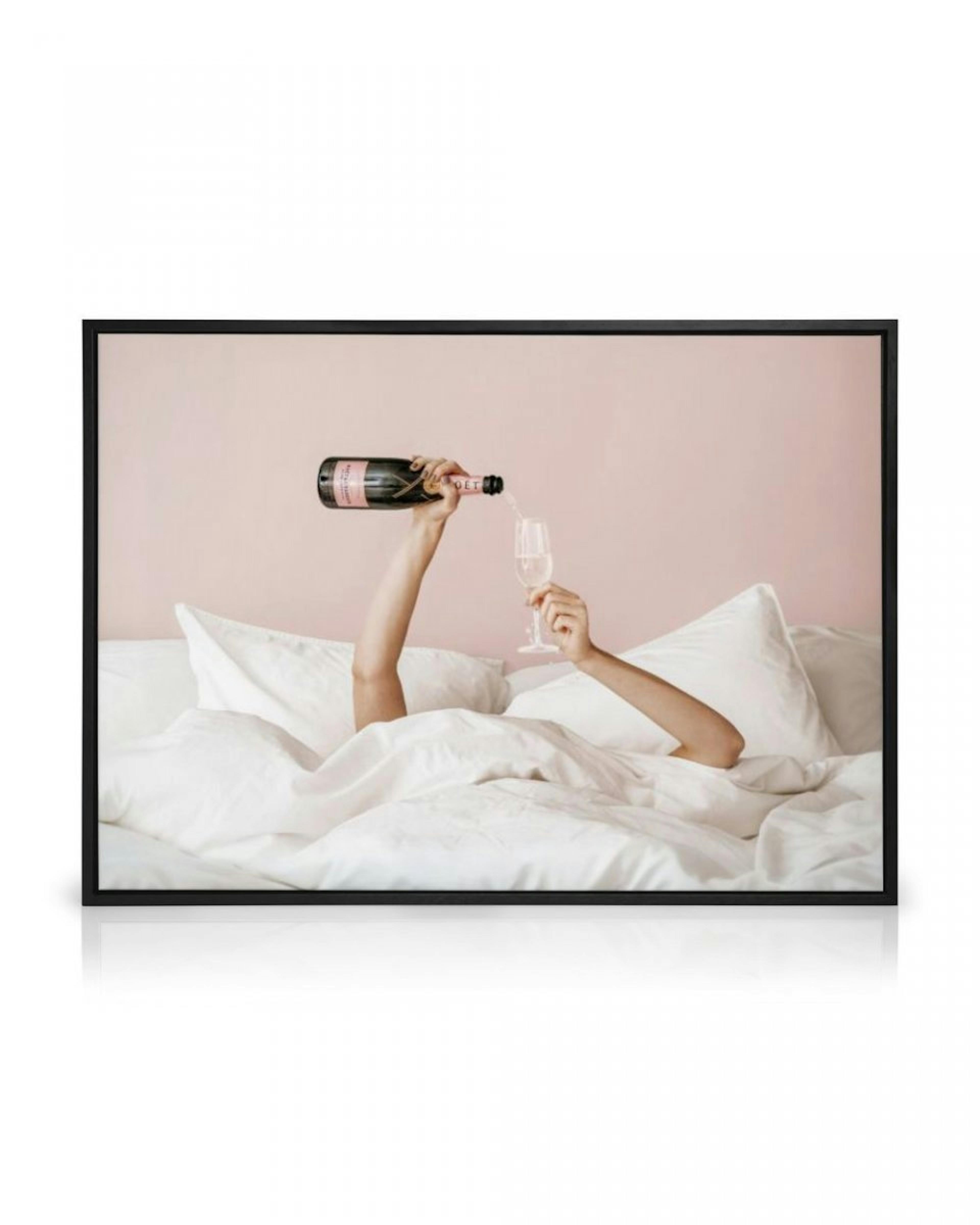 Champagne in Bed Canvas Print thumbnail