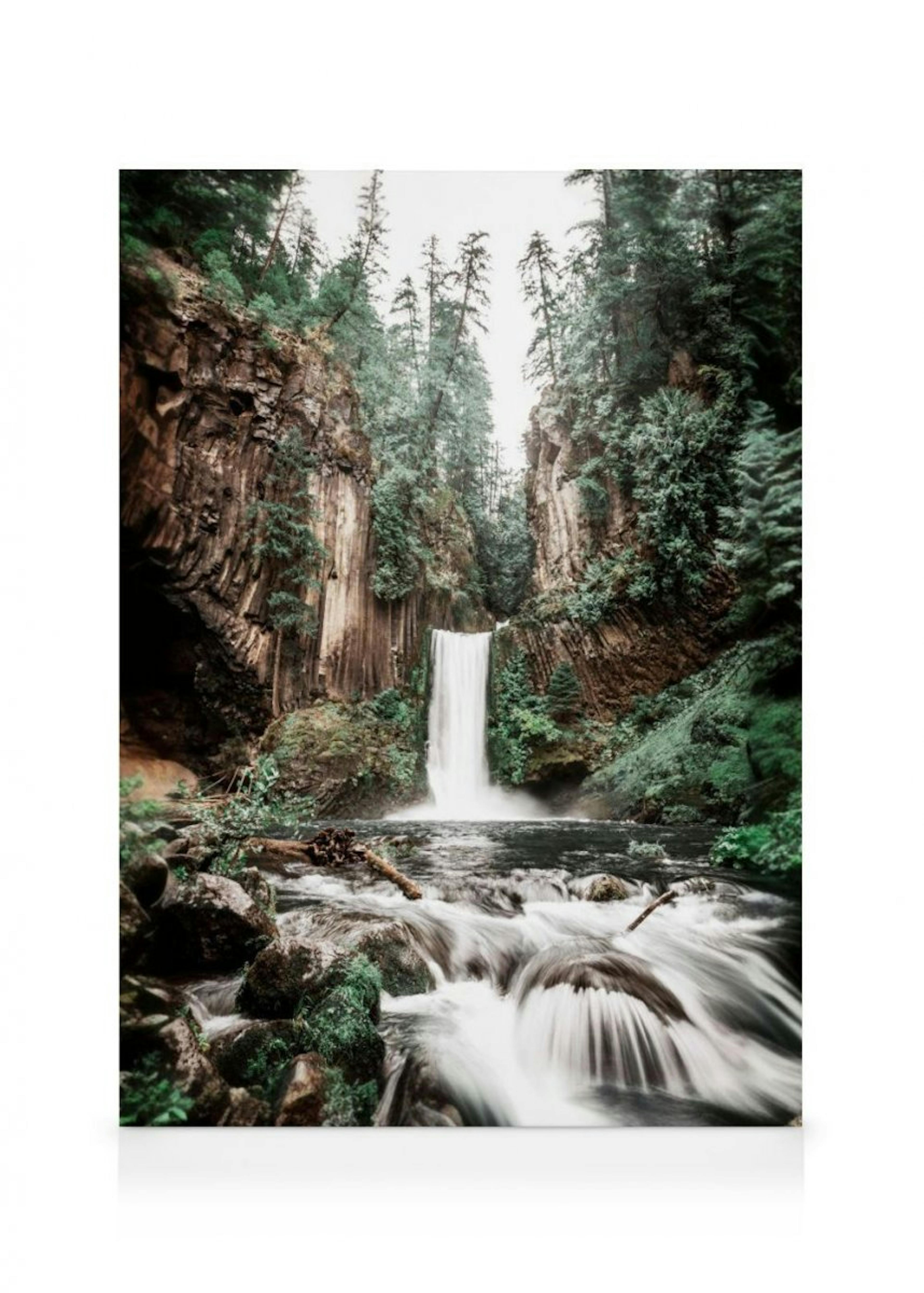 Wasserfall im Wald Leinwandbild thumbnail